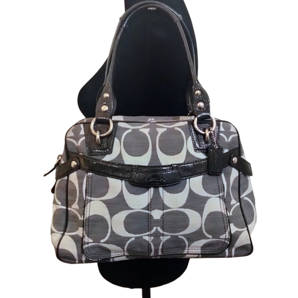 COACH Penelope Shantung Signature Satchel Handbag - Picture 14 of 16